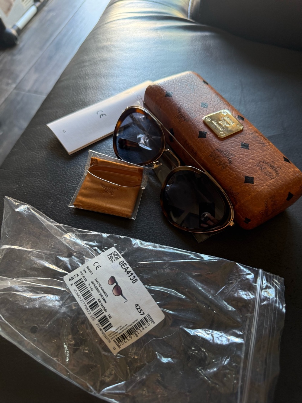 MCM Sunglasses with Branded Brown Leather Case woman’s sunnies designer retro - Picture 2 of 8